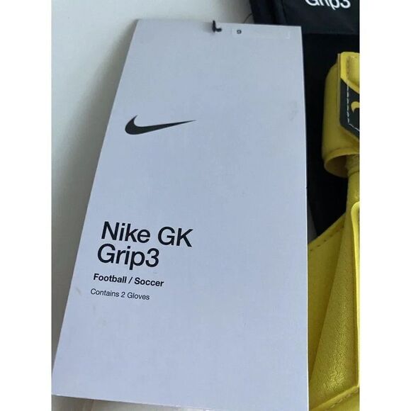 Nike Soccer GK Grip 3 Goalkeeper Gloves CN5651-765 Yellow Sz 9 NEW - Picture 3 of 7